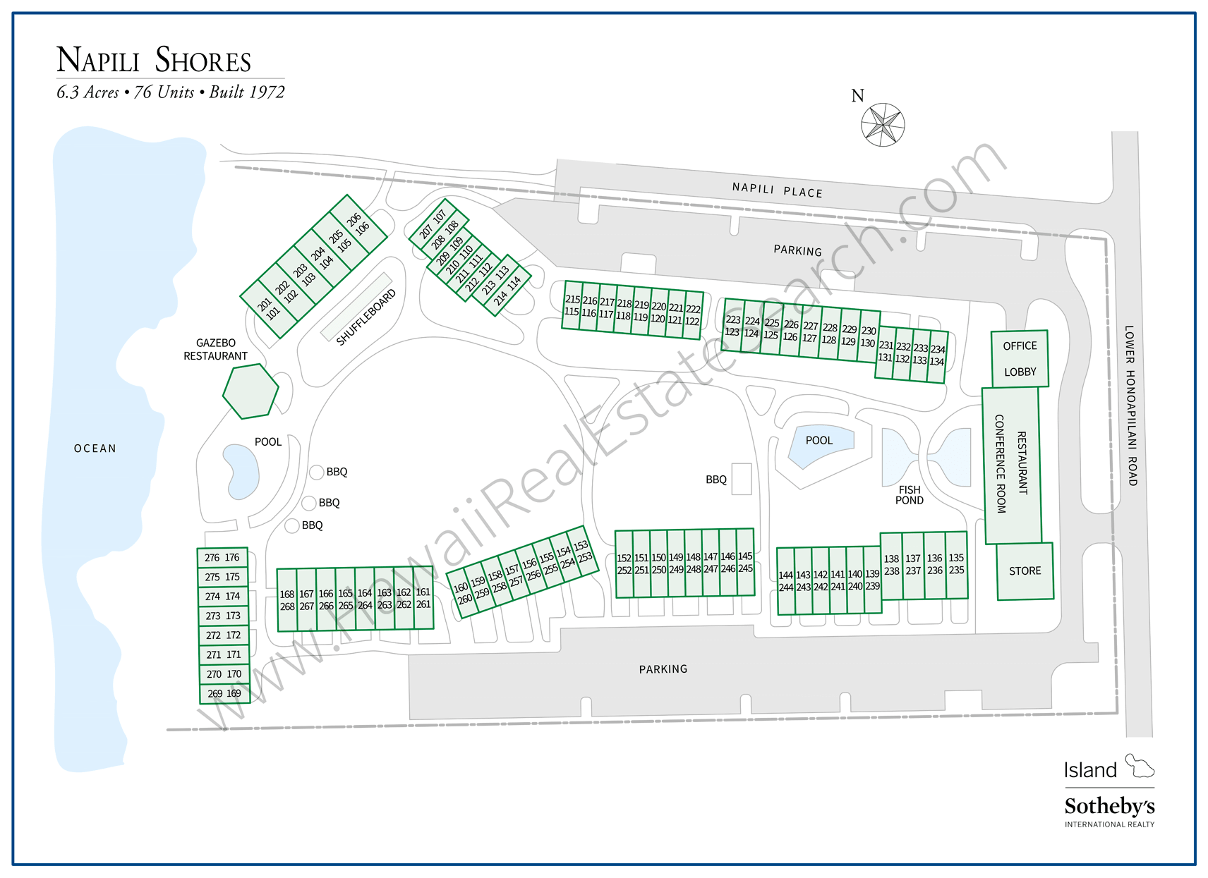 Napili Shores Property Map Updated 2018